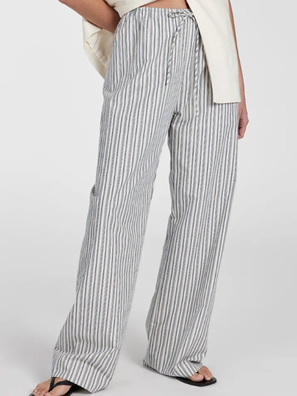 DISSH EZRA BLUE STRIPE DRAWSTRING PANT - US 6
